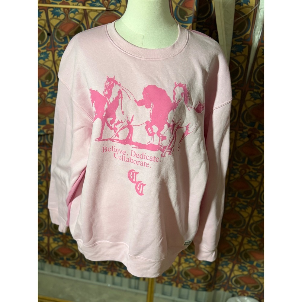 Compton Cowboys Pink Horse Graphic Sweatshirt‎ XL Oversized